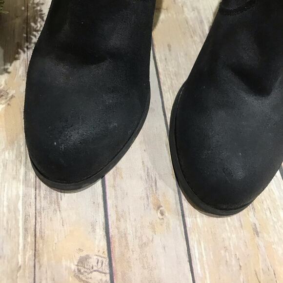 Very Volatile Black Buckle Block Heel Ankle‎ Boots Booties Women’s Size 6 - Picture 3 of 8